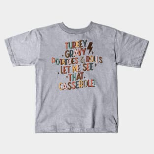 Turkey Gravy Potatoes & Roll Kids T-Shirt